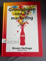 Bronis Verhage - Grondslagen van de marketing, Ophalen of Verzenden, Zo goed als nieuw, Economie en Marketing, Bronis Verhage; Marjolein Visser