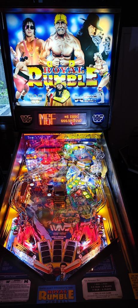 Zeer mooie WWF Royal Rumble Data East 1994, Verzamelen, Automaten | Flipperkasten, Gebruikt, Dot-matrix, Flipperkast, Data East