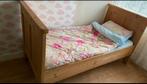 Antiek ledikant meiden bed houten bed 1.75 x 80cm, Ophalen, Gebruikt, 180 cm of meer, Lattenbodem