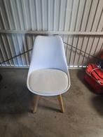 4 witte stoelen, Huis en Inrichting, Stoelen, Ophalen, Gebruikt, Wit