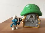 Vintage Groen Smurfen huisje paddestoel klein met smurf peyo, Verzamelen, Smurfen, S, Grote Smurf, Smurf, Ophalen of Verzenden