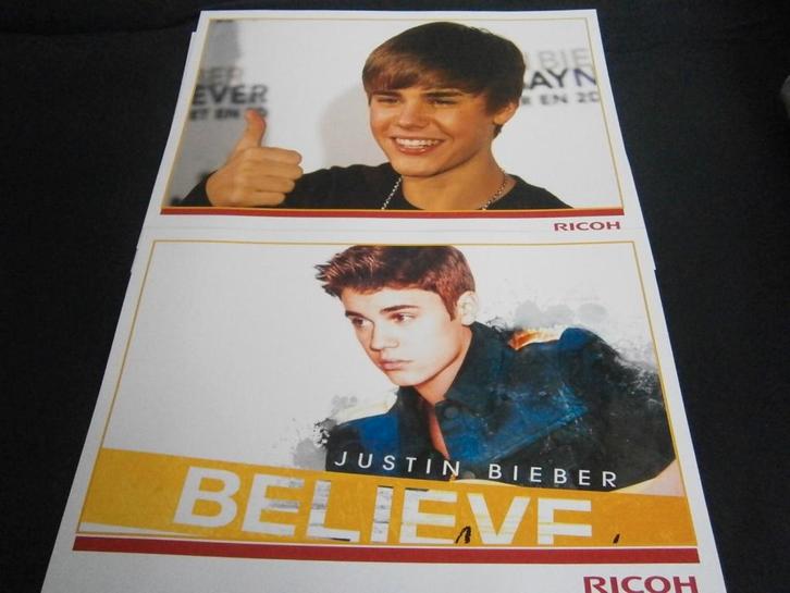 justin bieber, Verzamelen, Muziek, Artiesten en Beroemdheden, Nieuw, Foto of Kaart, Ophalen of Verzenden
