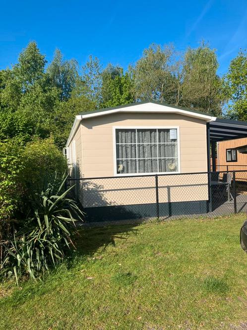 Mooie 5 persoons chalet op camping Si Es An, Caravans en Kamperen, Stacaravans, tot en met 5, Ophalen