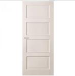 Tijdloos paneeldeur binnendeur Voorgelakt Stomp Schuifdeur, Niet ingevuld, 80 tot 100 cm, Binnendeur, Niet ingevuld