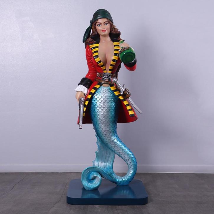 Sassea Mermaid Piraten beeld – Zeemeermin Hoogte 152 cm, Verzamelen, Beelden en Beeldjes, Nieuw, Dier, Ophalen