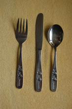 Kinderbestek: Jip en Janneke, Huis en Inrichting, Ophalen of Verzenden, Gebruikt, Rvs of Chroom, Los bestek