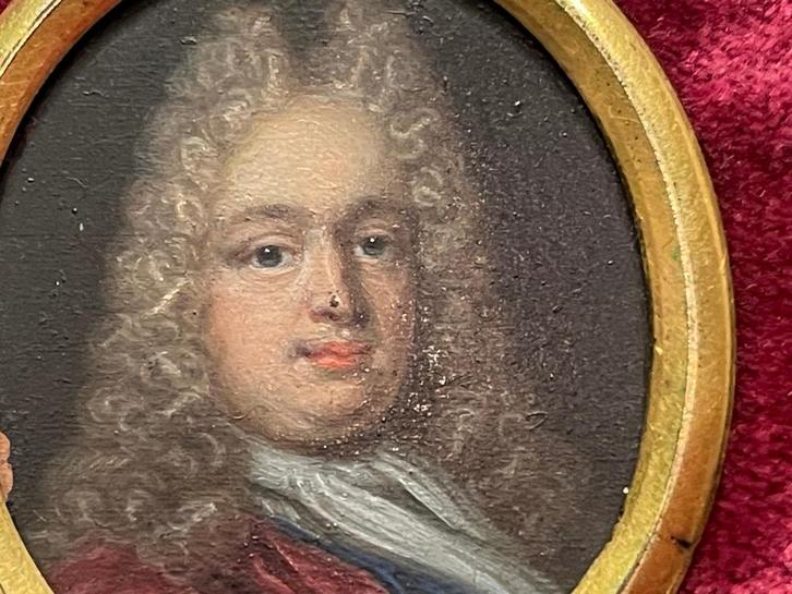 17e / 18e eeuw miniatuur portret Duits portretminiatuur, Antiek en Kunst, Antiek | Overige Antiek, Ophalen of Verzenden