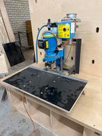 Scharnierboormachine met verlengrails en aanslag, Ophalen of Verzenden