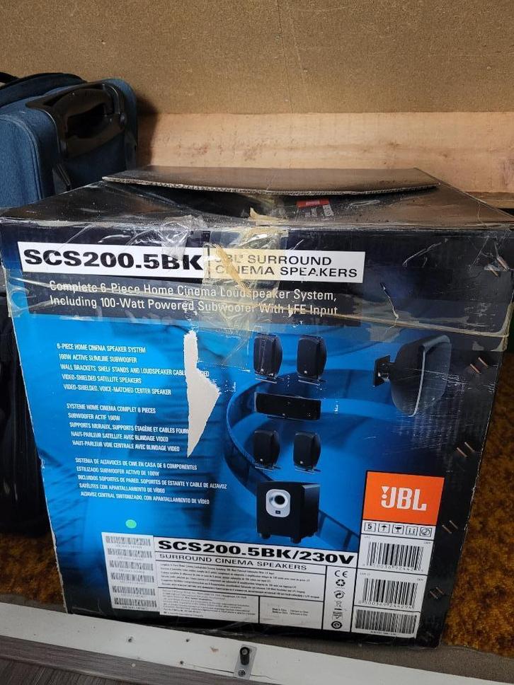 JBL home cinema 6-delige set bedraad, Audio, Tv en Foto, Home Cinema-sets, Gebruikt, Overige spelers, 5.1-systeem, 70 watt of meer