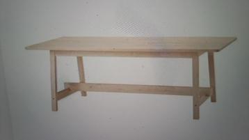 GEZOCHT: NORRAKER eettafel 220 x 80 beschikbaar voor biedingen