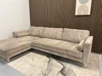 Richmond - Hoekbank - Beige - Velvet - Nette Staat, Ophalen of Verzenden, Zo goed als nieuw, 150 cm of meer, Vierpersoons of meer