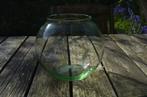 Lichtgroene glazen vaas of funky vissenkom!, Huis en Inrichting, Minder dan 50 cm, Groen, Glas, Gebruikt