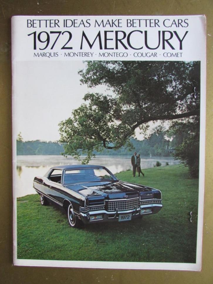 1972 MERCURY full-line Prestige brochure, Engels, Boeken, Auto's | Folders en Tijdschriften, Zo goed als nieuw, Overige merken