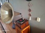 Vintage Pathé Platenspeler met Hoorn, Audio, Tv en Foto, Platenspelers, Ophalen of Verzenden, Gebruikt, Platenspeler, Overige merken