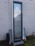Zijlicht,Hardhout Kozijn,dubbel glas en hardsteen dorpel., Doe-het-zelf en Verbouw, Glas en Ramen, Ophalen, Gebruikt, Gevelraam of Ruit