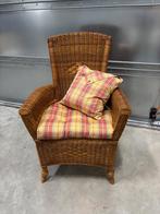 rieten stoel, Huis en Inrichting, Stoelen, Ophalen, Gebruikt, Bruin, Riet of Rotan