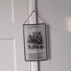 Vintage glas in lood raamhanger; De Brouwer naar J. Luyken., Antiek en Kunst, Ophalen of Verzenden