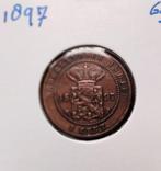 ned indie 1 cent 1897, Postzegels en Munten, Munten | Nederland, 1 cent, Losse munt, Verzenden
