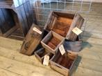 6-delige coffee kisten set , koffie kisten , veilingkisten