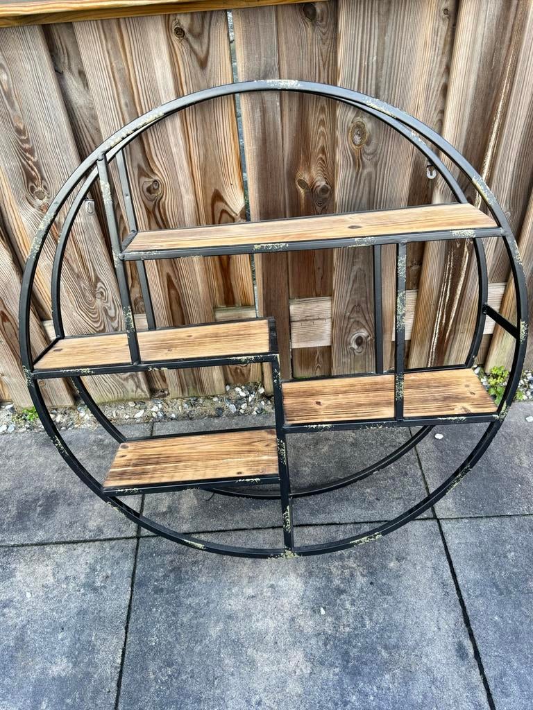 Ronde Wandplank / Plantenrek - Industrieel Design, Ophalen, Gebruikt