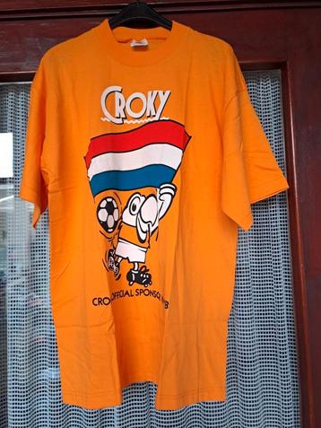 Vintage Croky chips oranje shirt nieuw