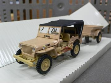willy s jeep met aanhangwagen -schuco  1/43 beschikbaar voor biedingen