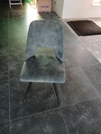 Mooie grijs blauwe velours draaibare eetkamerstoelen., Huis en Inrichting, Stoelen, Ophalen, Zo goed als nieuw, Vijf, Zes of meer stoelen