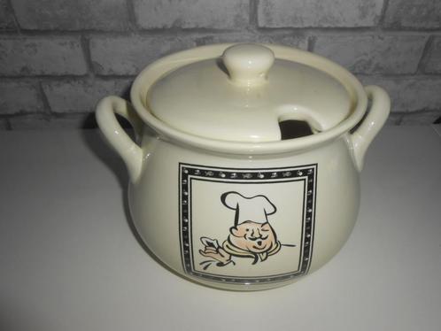 Leuke Serveerpot met deksel + twee soepkommen, Huis en Inrichting, Keuken | Servies, Zo goed als nieuw, Kom(men), Overige stijlen