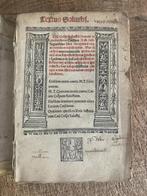 Boek Sallustius Cicero 1520 met houtsnedes perkamenten band, Ophalen of Verzenden