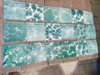 43 stuks antieke muur plinten, gemarmerd groen wit