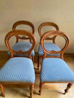 4 antieke stoelen blauw, Antiek en Kunst, Ophalen of Verzenden