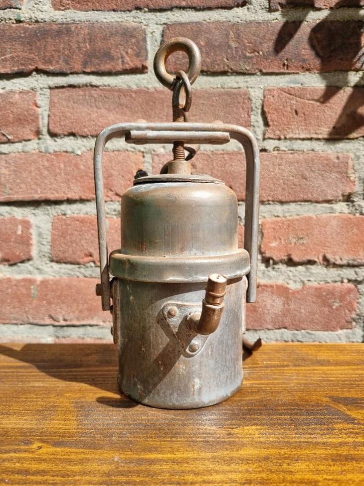 Vintage Carbidlamp Mijnlamp, Antiek en Kunst, Antiek | Gereedschap en Instrumenten, Ophalen of Verzenden
