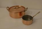 Koperen pan en sauspan vintage jaren 70, Ophalen of Verzenden, Gebruikt, Overige materialen, Overige typen