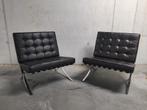 Barcelona chairs - Mies van der Rohe (replica/prijs per stuk, Huis en Inrichting, Stoelen, Ophalen, Zo goed als nieuw, Bruin, Eén