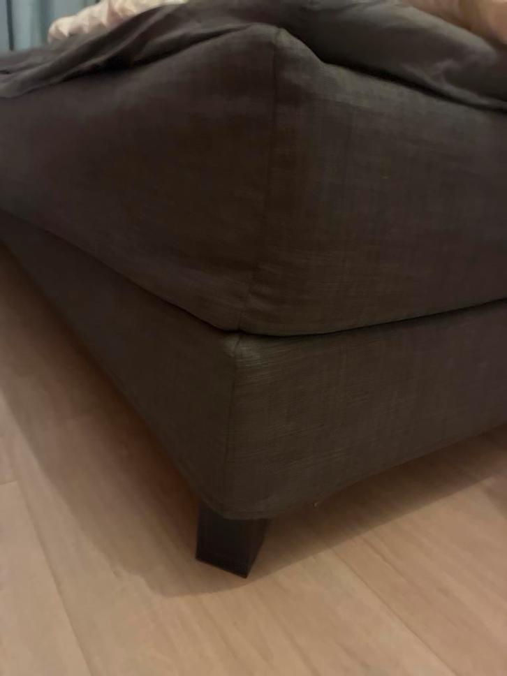 2 Persoonsbed (2x 1-persoons) + Matrassen, Huis en Inrichting, Slaapkamer | Bedden, Gebruikt, Tweepersoons, 90 cm, 200 cm, Stof