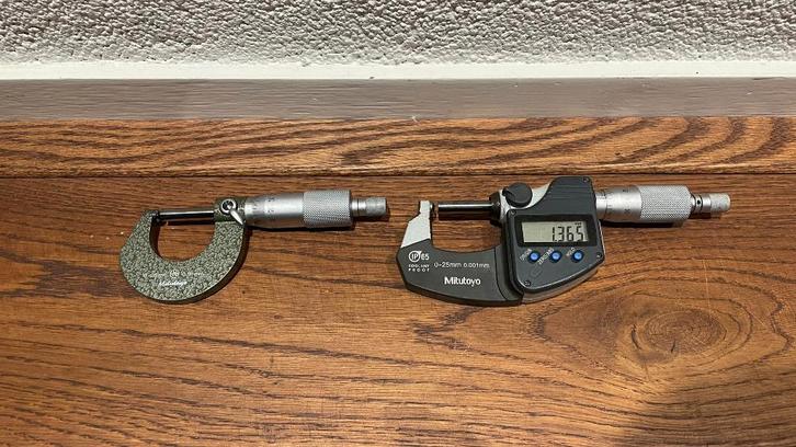 Mitutoyo bol aambeeld micrometer 0-25mm 0,01mm, Doe-het-zelf en Verbouw, Meetapparatuur, Nieuw, Afstand, Ophalen of Verzenden