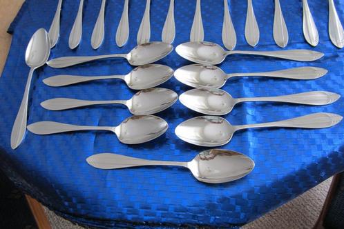 36 dinerlepels 20,5cm Gero Zilmeta visgraat 581 jaren 1940, Huis en Inrichting, Keuken | Bestek, Gebruikt, Los bestek, Rvs of Chroom