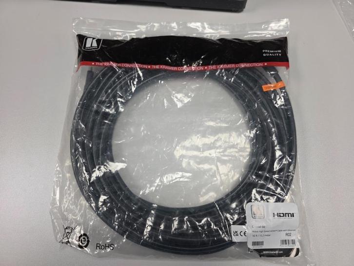 Kramer actieve HDMI kabel lengte 15 meter, Audio, Tv en Foto, Audiokabels en Televisiekabels, Zo goed als nieuw, HDMI-kabel, 10 meter of meer