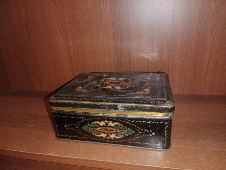 Antieke Blikken Doos Wed. de Beukers & Zoon Dordrecht, Antiek en Kunst, Antiek | Woonaccessoires, Ophalen