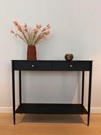 Z.g.a.n. sidetable zwart luxe gepoedercoat staal, Huis en Inrichting, Tafels | Sidetables, Ophalen, 100 tot 150 cm, Zo goed als nieuw