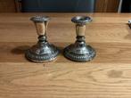 2 zilveren kandelaars sterling zilver, Ophalen of Verzenden, Zilver
