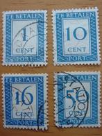 Strafportzegels 4x P80, P87, P92 en P100    Gestempeld, Ophalen of Verzenden, Na 1940, Gestempeld