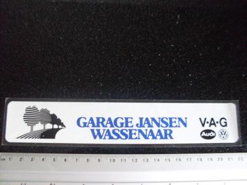 ruit sticker garage jansen wassenaar vag audi vw volkswagen beschikbaar voor biedingen