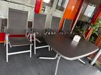Tuinset: Tafel + 4 Stoelen, Tuin en Terras, Tuinsets en Loungesets, 4 zitplaatsen, Gebruikt, Eettafel, Aluminium