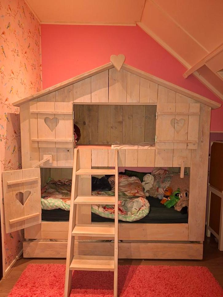 Verkerke Yentl Stapelbed Whitewash met Opberglade, Kinderen en Baby's, Kinderkamer | Stapelbedden en Hoogslapers, Ophalen