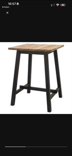 Bartafel + 2 Barstoelen - Ruime Zitplek, Huis en Inrichting, Barkrukken, Ophalen, Met voetsteun, Zo goed als nieuw, 90 cm of meer