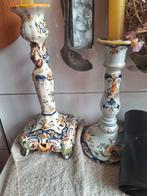 Antieke handgeschilderde Portugese kandelaars, Antiek en Kunst, Antiek | Kandelaars, Ophalen of Verzenden