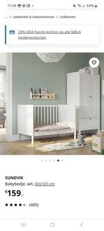IKEA Sundvik baby- en peuterbed wit, Ophalen, Gebruikt, Minder dan 140 cm, Minder dan 70 cm
