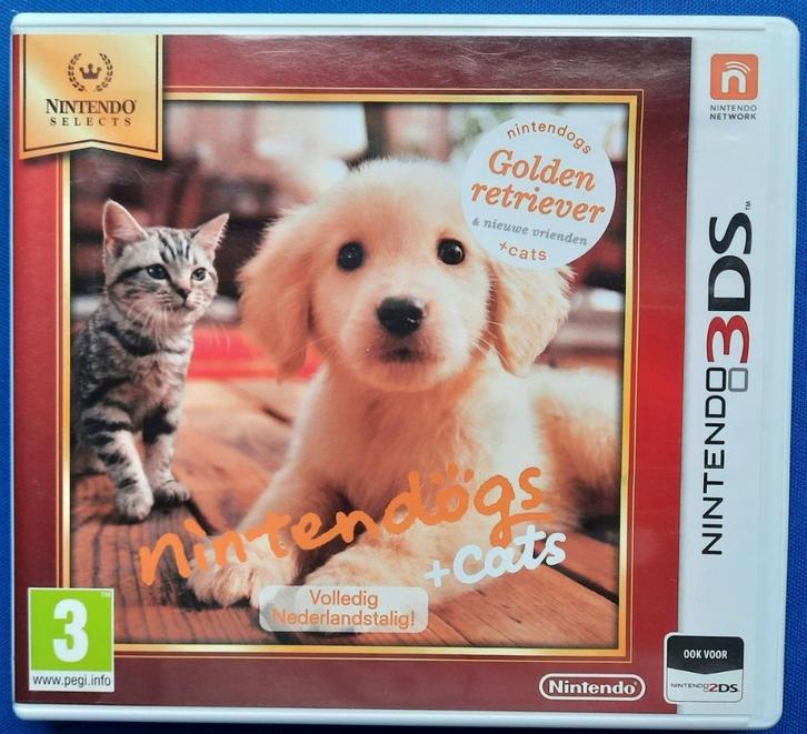 Nintendogs + Cats Golden Retriever - 3DS, Spelcomputers en Games, Games | Nintendo 2DS en 3DS, Gebruikt, Avontuur en Actie, 1 speler