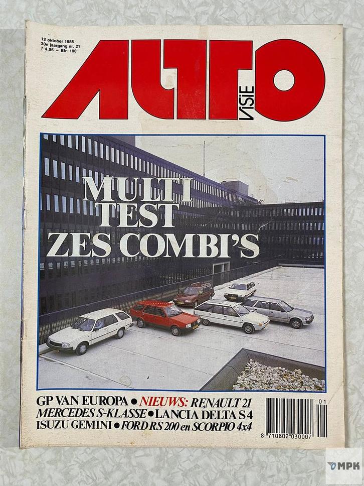 Autovisie Magazine 12 Oktober 1985 #21 Zes Combi’s Renault, Boeken, Auto's | Folders en Tijdschriften, Gelezen, Ophalen of Verzenden